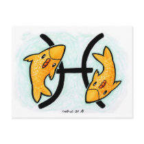 Pisces Chicken Postcard
