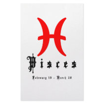 Pisces, February 19 - March 20 Personalized Stationery