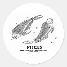 Pisces (February 19th - March 20th) Round Sticker