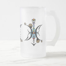 Pisces Frosted Glass Mug