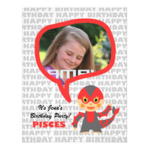 Pisces Kids Party Invitation with photo