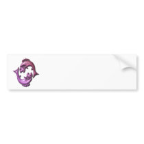 Pisces Profile Bumper Stickers