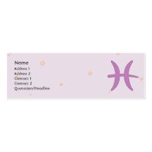 Pisces - Skinny Business Card