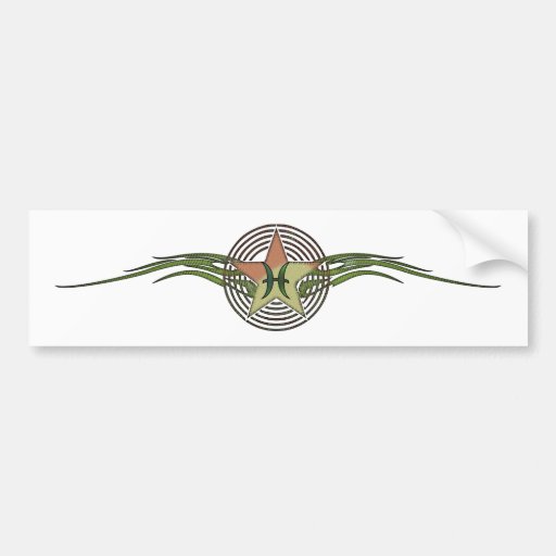 Pisces Star Bumper Sticker