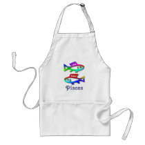 Pisces Star Sign Colour Fish Painter Cook Gardener Apron
