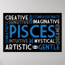 Pisces Word Collage Print