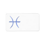 Pisces. Zodiac Astrological Sign. Blue. Custom Address Labels