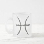 Pisces. Zodiac Astrology Sign. Black. Coffee Mug