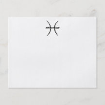 Pisces. Zodiac Astrology Sign. Black. Full Color Flyer