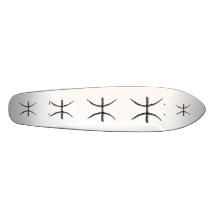 Pisces. Zodiac Astrology Sign. Black. Skateboard