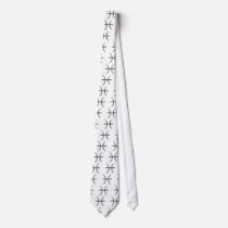 Pisces. Zodiac Astrology Sign. Black. Neck Ties