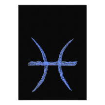 Pisces. Zodiac Astrology Sign. Custom Invitation