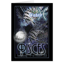 Pisces Zodiac birthday card