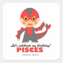 Pisces Zodiac for kids Stickers