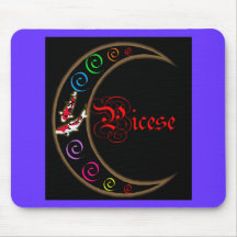 Pisces Zodiac Moon Mousepads