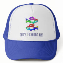 Pisces Zodiac Rainbow Fish Dads Fishing Cap