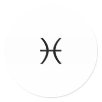 Pisces - Zodiac Sign Round Stickers