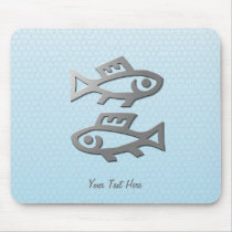 Pisces Zodiac Star Sign In Light Silver