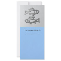 Pisces Zodiac Star Sign In Silver Blue Bookmark