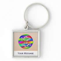 Pisces Zodiac Star Sign Rainbow Luggage Laptop Tag Key Chains