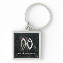 Pisces Zodiac Star Sign Universe Keychain