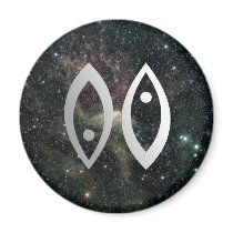 Pisces Zodiac Star Sign Universe Refrigerator Magnet