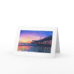 "Pismo Beach Pier"  SUNSET Greeting Card & Stamps
