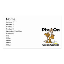 Piss On Colon Cancer Business Card