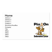 Piss On Endometrial Cancer Business Card Templates