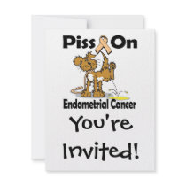Piss On Endometrial Cancer Custom Invites