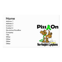 Piss On Non-Hodgkins Lymphoma Business Card Template