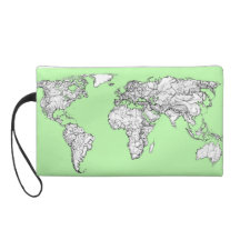 pistachio atlas wristlet clutch