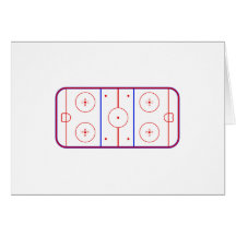 Piste d'hockey cartes de vœux