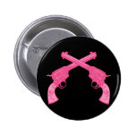 Pistolets croisés rétro par rose badge avec épingle
