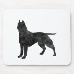 Pit Bull Dog Grunge Silhouette Mouse Pad