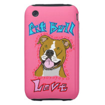 Pit Bull Love Iphone 3 Tough Covers