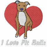 Pit Bull Love Dark embroidered shirts