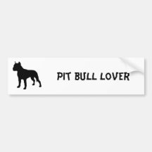 Pit bull lover bumper sticker