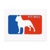 Pit Bull Major League Dog Postcard