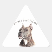 Pit Bull Man's Best Friend Sticker