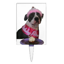 Pit bull princess Cake Pick