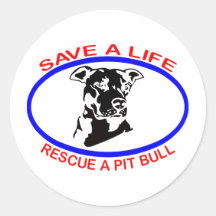 PIT BULL SAVE A LIFE STICKER