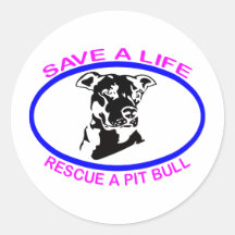 PIT BULL SAVE A LIFE STICKERS