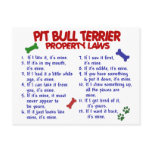 PIT BULL TERRIER Property Laws 2 Post Cards