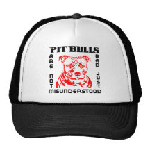 PIT BULLS ARE NOT BAD TRUCKER HAT