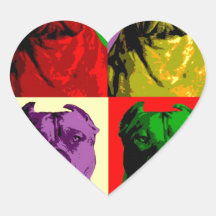 PIT BULLS HEART STICKER