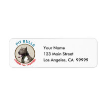 Pit Bulls Lovers not Fighters Return Address Labels