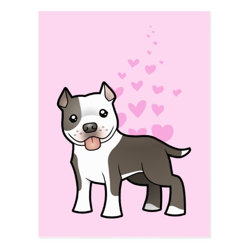 Pitbull / American Staffordshire Terrier Love Post Card