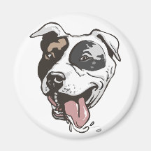 Pitbull design by Mudge Studios Refrigerator Magnets