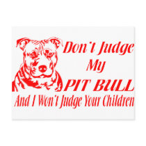 PITBULL DON'T JUDGE POST CARD